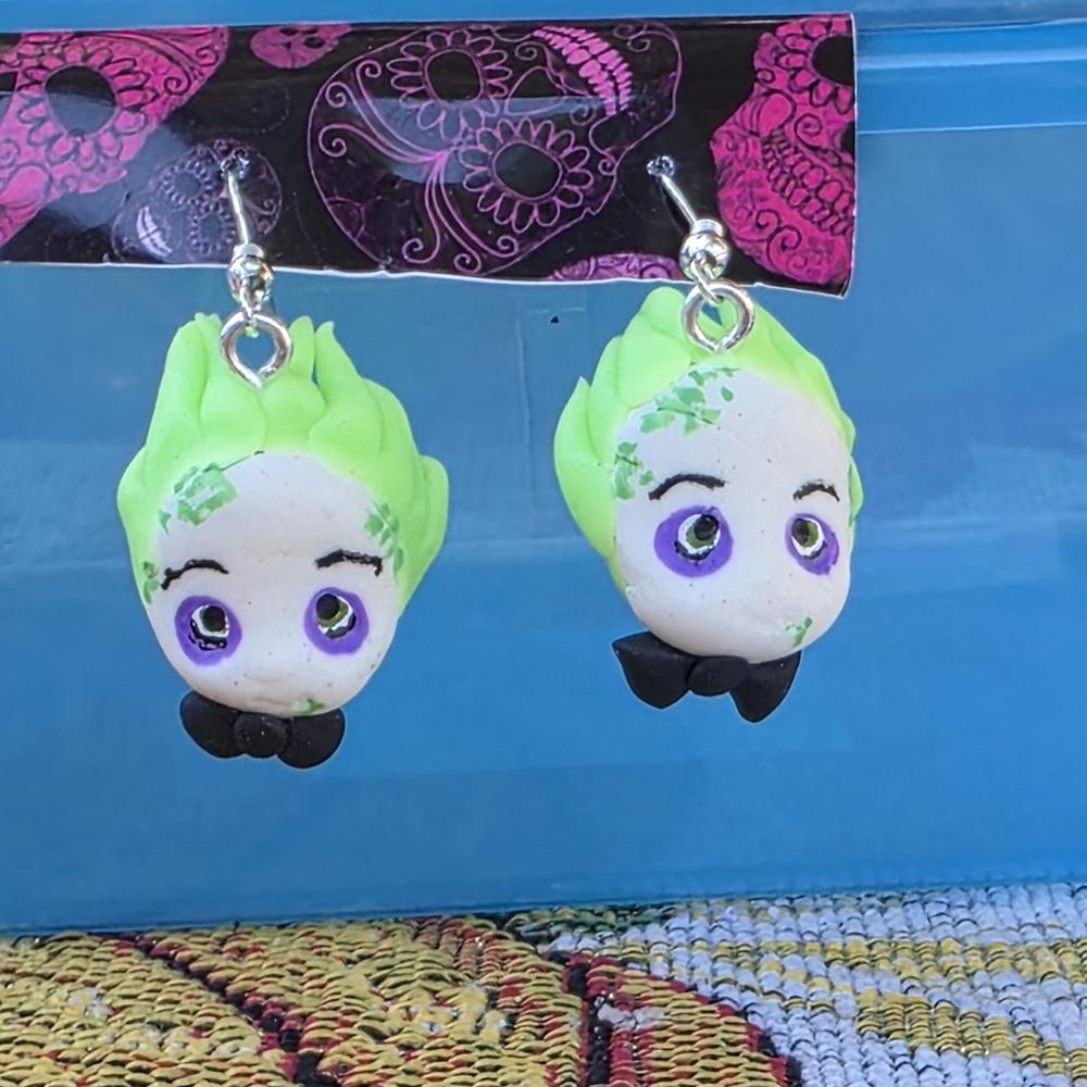 Green and Purple Kids Earrings